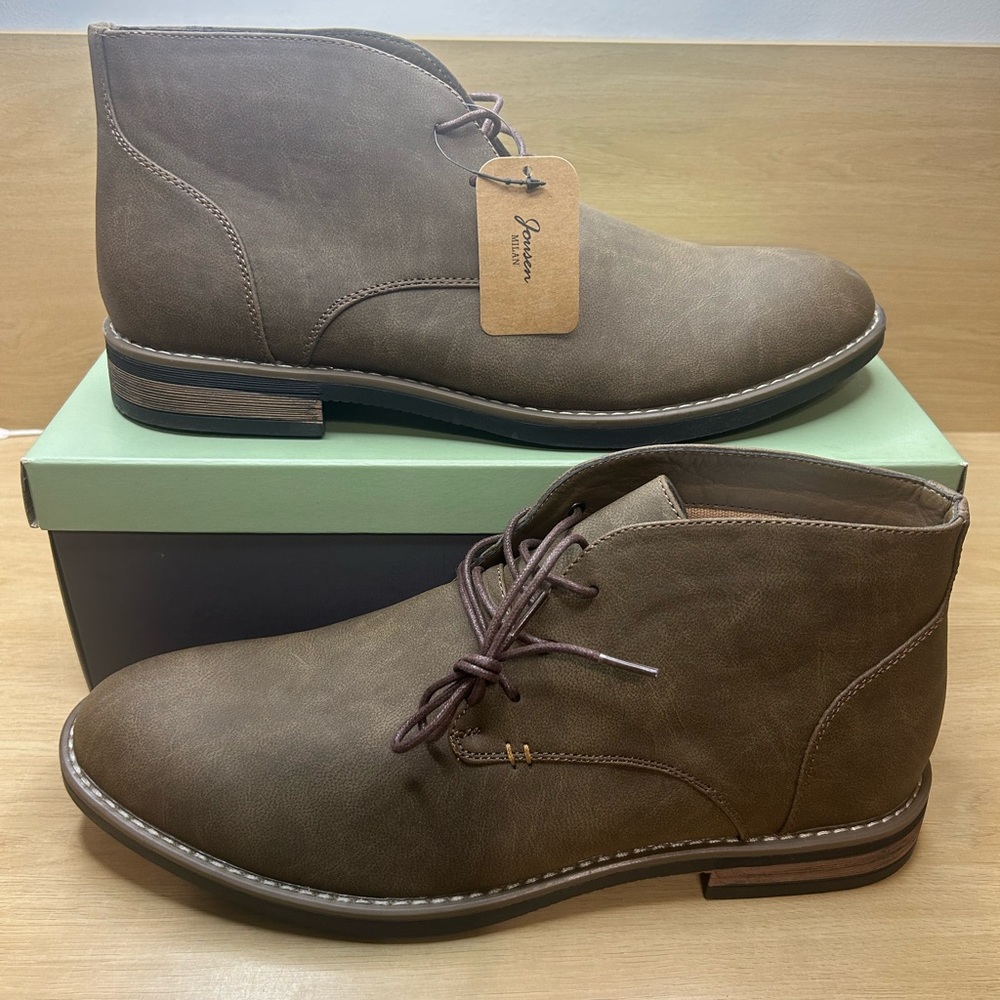 Jousen Men’s Chukka Boot, Dark Brown, (US 11)